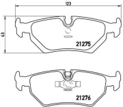 Bremsbelagsatz, Scheibenbremse Hinterachse BREMBO P 23 062