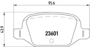 Bremsbelagsatz, Scheibenbremse BREMBO P 23 064