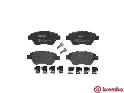 Bremsbelagsatz, Scheibenbremse Vorderachse BREMBO P 23 099 Bild Bremsbelagsatz, Scheibenbremse Vorderachse BREMBO P 23 099