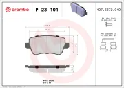 Bremsbelagsatz, Scheibenbremse BREMBO P 23 101