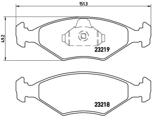 Bremsbelagsatz, Scheibenbremse Vorderachse BREMBO P 23 124