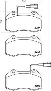 Bremsbelagsatz, Scheibenbremse Vorderachse BREMBO P 23 139