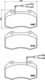 Bremsbelagsatz, Scheibenbremse Vorderachse BREMBO P 23 139