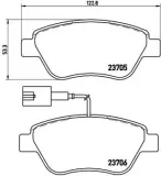 Bremsbelagsatz, Scheibenbremse Vorderachse BREMBO P 23 141X