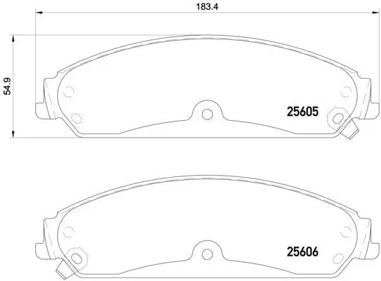 Bremsbelagsatz, Scheibenbremse BREMBO P 23 149