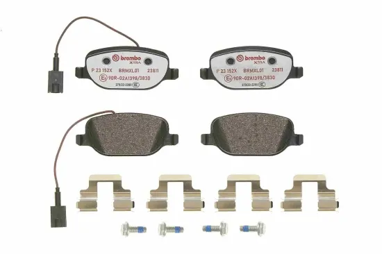 Bremsbelagsatz, Scheibenbremse Hinterachse BREMBO P 23 152X Bild Bremsbelagsatz, Scheibenbremse Hinterachse BREMBO P 23 152X