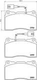 Bremsbelagsatz, Scheibenbremse Vorderachse BREMBO P 23 154