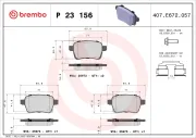 Bremsbelagsatz, Scheibenbremse BREMBO P 23 156