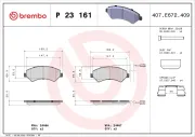 Bremsbelagsatz, Scheibenbremse BREMBO P 23 161