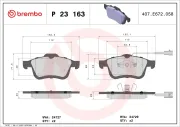 Bremsbelagsatz, Scheibenbremse Vorderachse BREMBO P 23 163