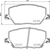 Bremsbelagsatz, Scheibenbremse Vorderachse BREMBO P 23 164X