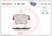 Bremsbelagsatz, Scheibenbremse BREMBO P 23 175