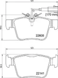 Bremsbelagsatz, Scheibenbremse BREMBO P 23 180