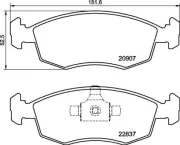 Bremsbelagsatz, Scheibenbremse BREMBO P 23 192