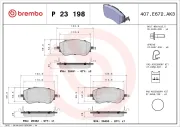 Bremsbelagsatz, Scheibenbremse BREMBO P 23 198