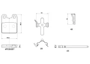 Bremsbelagsatz, Scheibenbremse Hinterachse BREMBO P 23 201