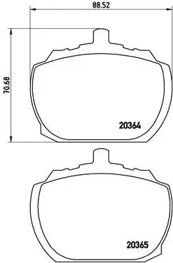 Bremsbelagsatz, Scheibenbremse BREMBO P 24 004