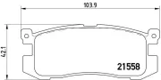 Bremsbelagsatz, Scheibenbremse Hinterachse BREMBO P 24 025