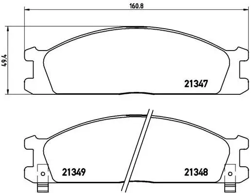 Bremsbelagsatz, Scheibenbremse Vorderachse BREMBO P 24 026 Bild Bremsbelagsatz, Scheibenbremse Vorderachse BREMBO P 24 026