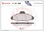 Bremsbelagsatz, Scheibenbremse BREMBO P 24 029