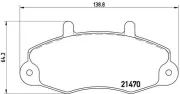 Bremsbelagsatz, Scheibenbremse Vorderachse BREMBO P 24 032