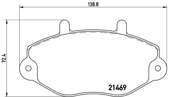 Bremsbelagsatz, Scheibenbremse Vorderachse BREMBO P 24 033