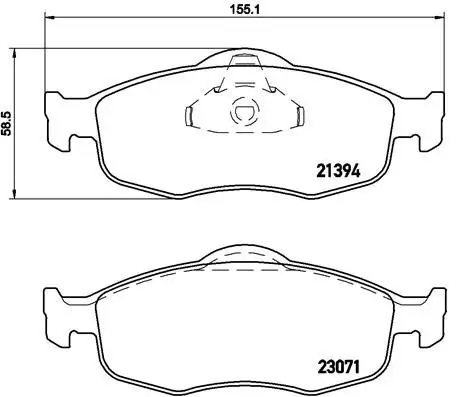 Bremsbelagsatz, Scheibenbremse Vorderachse BREMBO P 24 037 Bild Bremsbelagsatz, Scheibenbremse Vorderachse BREMBO P 24 037