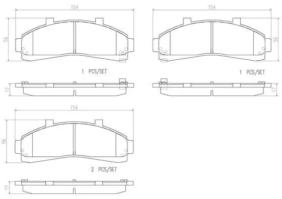 Bremsbelagsatz, Scheibenbremse Vorderachse BREMBO P 24 041