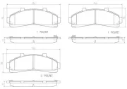 Bremsbelagsatz, Scheibenbremse BREMBO P 24 041