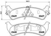 Bremsbelagsatz, Scheibenbremse BREMBO P 24 042