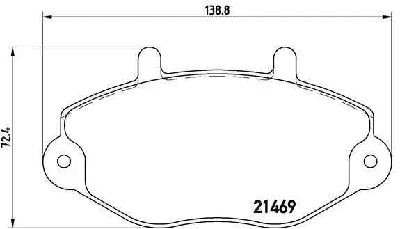 Bremsbelagsatz, Scheibenbremse BREMBO P 24 050