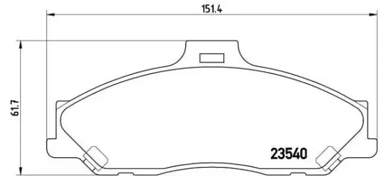 Bremsbelagsatz, Scheibenbremse Vorderachse BREMBO P 24 051 Bild Bremsbelagsatz, Scheibenbremse Vorderachse BREMBO P 24 051