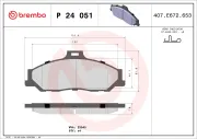 Bremsbelagsatz, Scheibenbremse BREMBO P 24 051