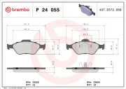 Bremsbelagsatz, Scheibenbremse BREMBO P 24 055X