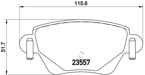 Bremsbelagsatz, Scheibenbremse Hinterachse BREMBO P 24 059