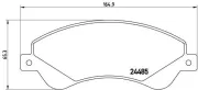 Bremsbelagsatz, Scheibenbremse BREMBO P 24 065