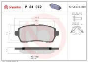 Bremsbelagsatz, Scheibenbremse Vorderachse BREMBO P 24 072X