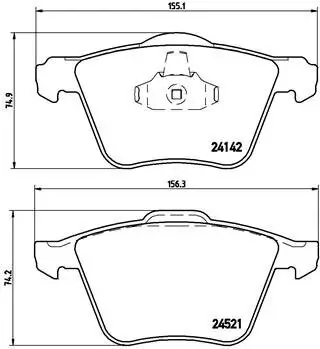 Bremsbelagsatz, Scheibenbremse BREMBO P 24 077