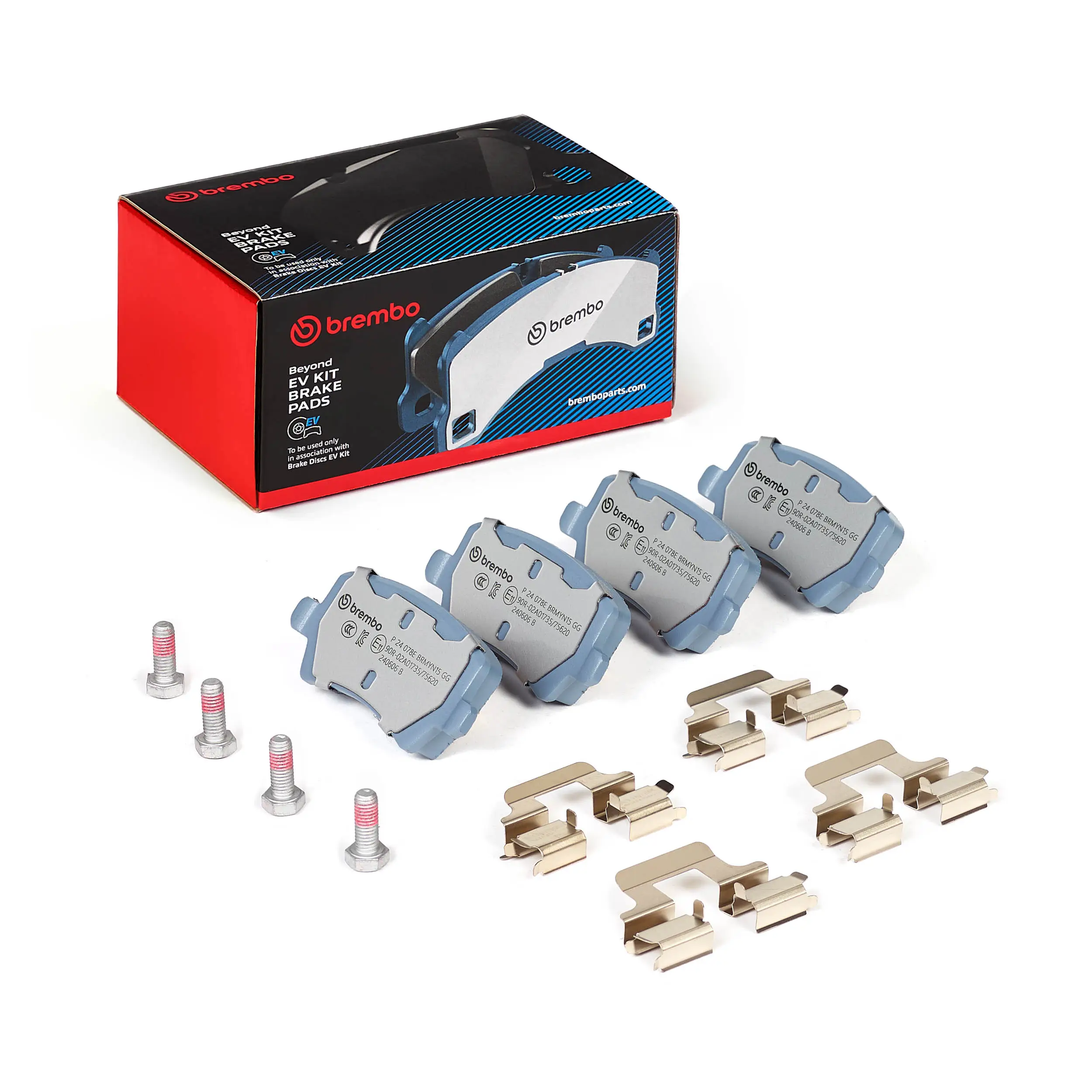 Bremsbelagsatz, Scheibenbremse Hinterachse BREMBO P 24 078E