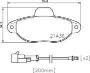 Bremsbelagsatz, Scheibenbremse BREMBO P 24 147