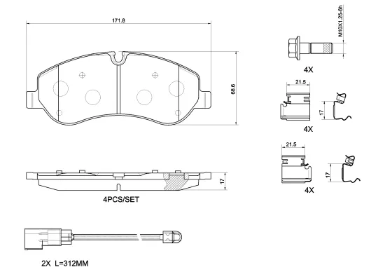 Bremsbelagsatz, Scheibenbremse BREMBO P 24 152G Bild Bremsbelagsatz, Scheibenbremse BREMBO P 24 152G