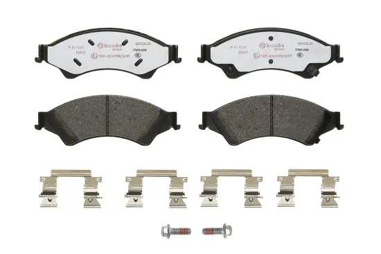 Bremsbelagsatz, Scheibenbremse Vorderachse BREMBO P 24 153X Bild Bremsbelagsatz, Scheibenbremse Vorderachse BREMBO P 24 153X