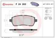 Bremsbelagsatz, Scheibenbremse BREMBO P 24 203