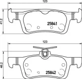 Bremsbelagsatz, Scheibenbremse Hinterachse BREMBO P 24 204