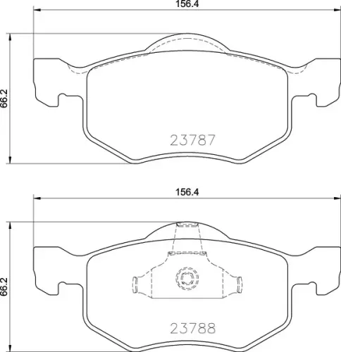 Bremsbelagsatz, Scheibenbremse Vorderachse BREMBO P 24 219 Bild Bremsbelagsatz, Scheibenbremse Vorderachse BREMBO P 24 219