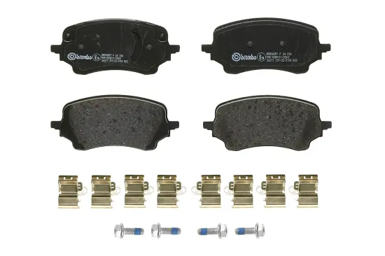 Bremsbelagsatz, Scheibenbremse Vorderachse BREMBO P 24 236 Bild Bremsbelagsatz, Scheibenbremse Vorderachse BREMBO P 24 236