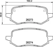 Bremsbelagsatz, Scheibenbremse Hinterachse BREMBO P 24 237