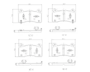 Bremsbelagsatz, Scheibenbremse Vorderachse BREMBO P 24 266