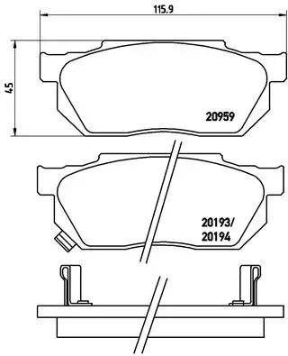 Bremsbelagsatz, Scheibenbremse BREMBO P 28 008