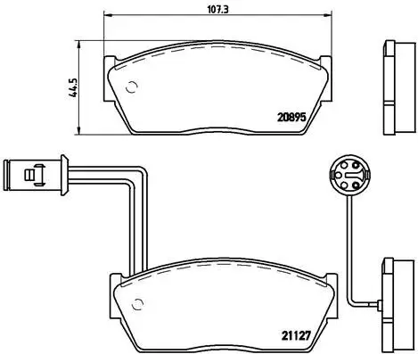Bremsbelagsatz, Scheibenbremse Vorderachse BREMBO P 28 009 Bild Bremsbelagsatz, Scheibenbremse Vorderachse BREMBO P 28 009